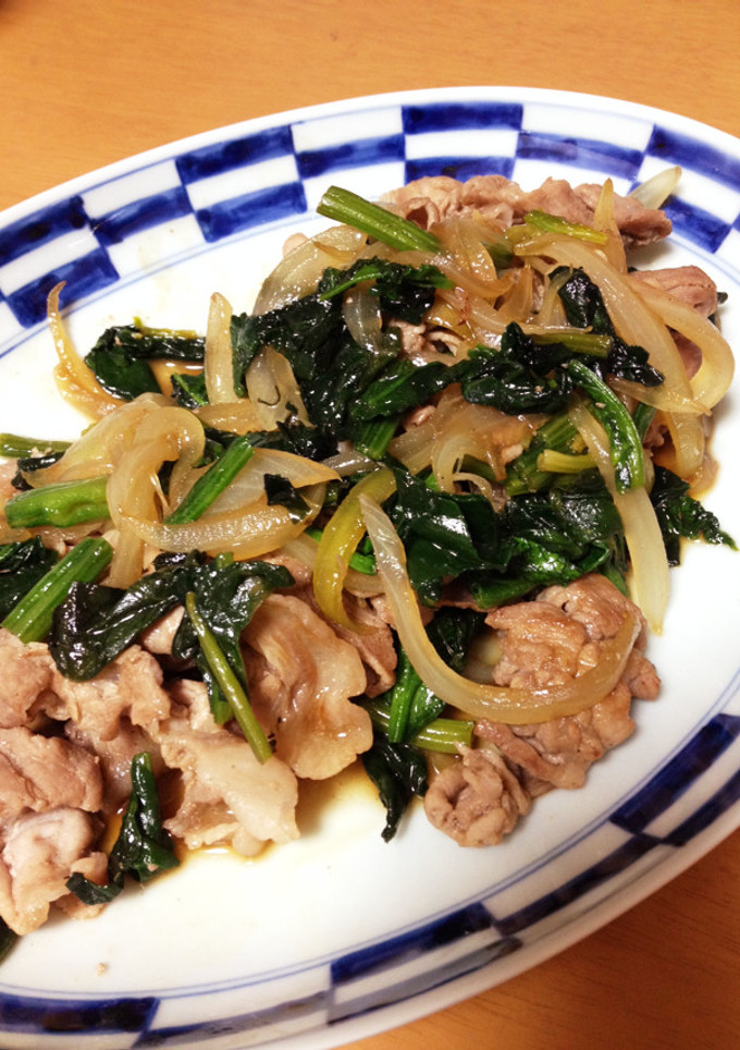 ほうれん草と豚肉の簡単炒め♪-レシピのメイン写真