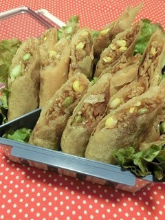 お弁当おつまみに☆焼きそば春巻き-レシピのメイン写真