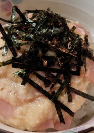 ハム入り♪とろろ飯-レシピのメイン写真