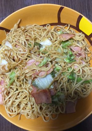 白菜とベーコンの焼きそば-レシピのメイン写真