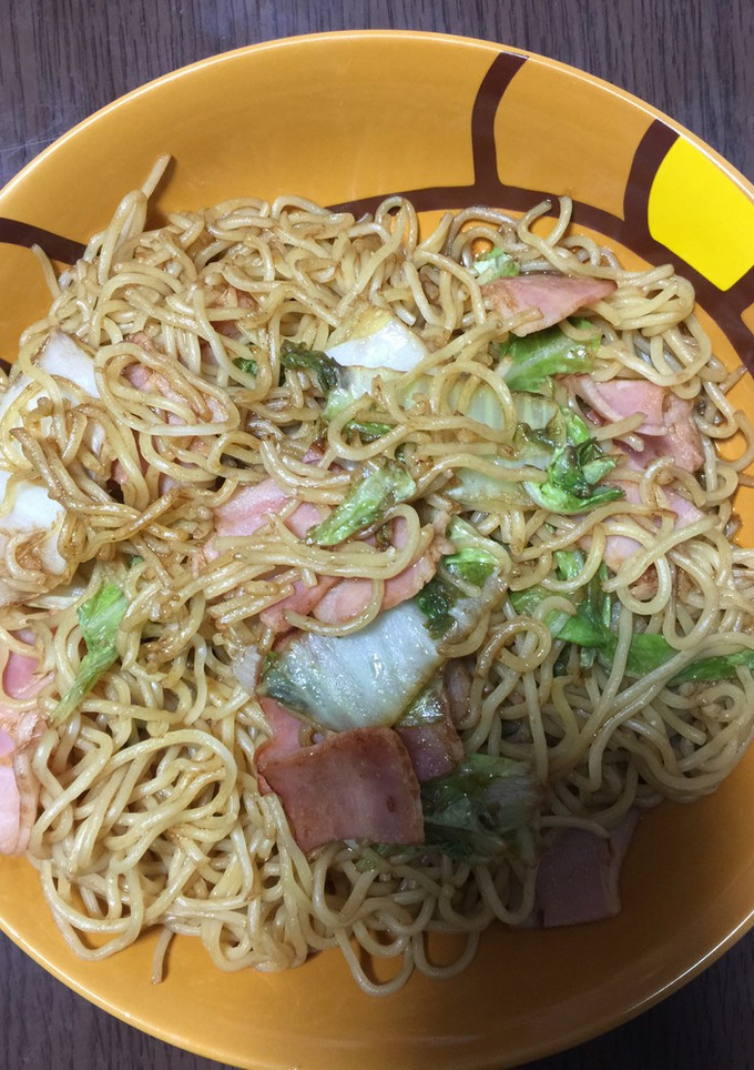 白菜とベーコンの焼きそば-レシピのメイン写真