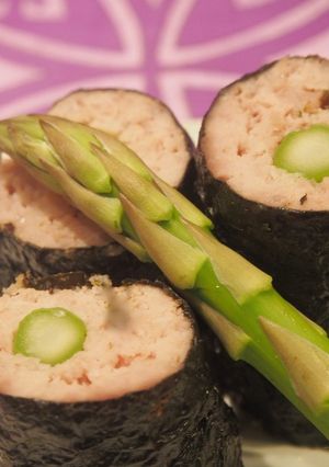 アスパラ豚ミンチ海苔巻焼き-レシピのメイン写真