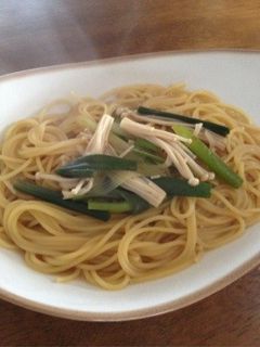 長ネギとえのきの和風スープパスタ-レシピのメイン写真
