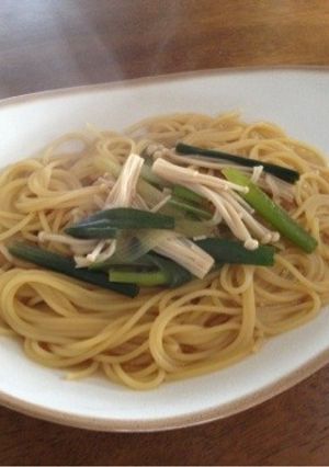 長ネギとえのきの和風スープパスタ-レシピのメイン写真