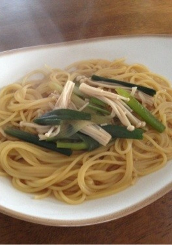 長ネギとえのきの和風スープパスタ-レシピのメイン写真