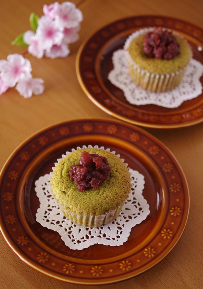 栗まるごと☆はちみつカップケーキ(抹茶)-レシピのメイン写真