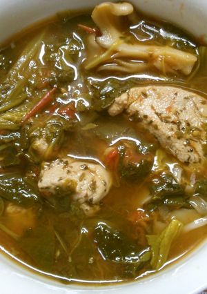 豚肉　舞茸　ほうれん草の　トマト煮込み-レシピのメイン写真