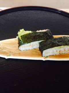 豚の生姜焼きで押し寿司٩( ˘0˘ )۶-レシピのメイン写真