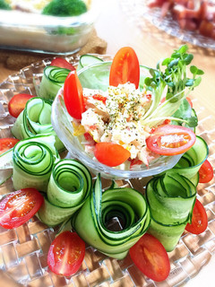 簡単!豪華! パーティー用お花サラダ☆-レシピのメイン写真