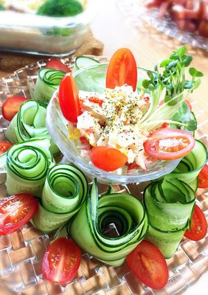 簡単！豪華！ パーティー用お花サラダ☆-レシピのメイン写真