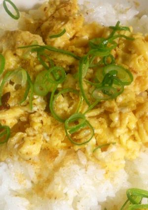 冷蔵庫にあるもので♡ねぎ味噌炒り卵丼-レシピのメイン写真