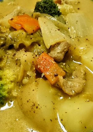 白菜とブロッコリーの具沢山カレーシチュー-レシピのメイン写真