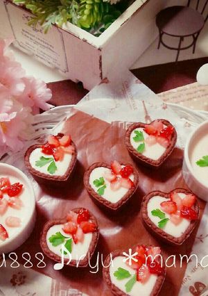 マシュマロde苺ムースレアチーズタルト♡-レシピのメイン写真