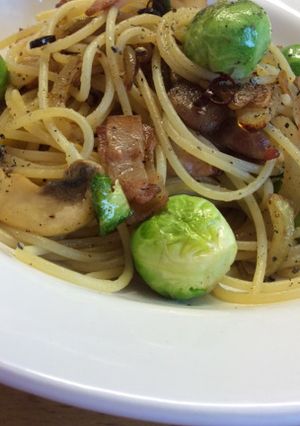春のスパゲティ・ペペロンチーノ♪-レシピのメイン写真