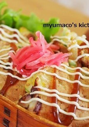 マルちゃん焼きそばでお好み焼き弁当-レシピのメイン写真