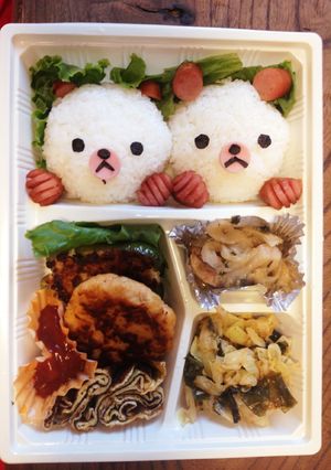 キャラ弁★彡双子のクマさんにぎり-レシピのメイン写真