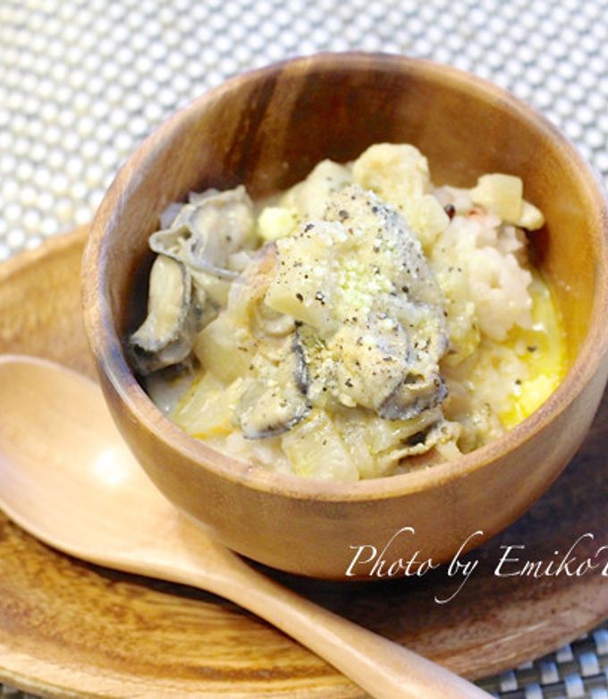 朝ごはん☆クラムチャウダーのスープごはん by emiko_0311