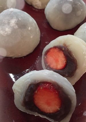 レンジで簡単!15分でいちご大福-レシピのメイン写真