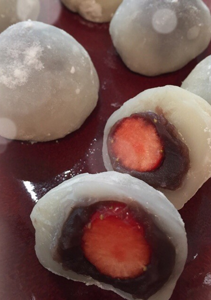レンジで簡単！15分でいちご大福-レシピのメイン写真