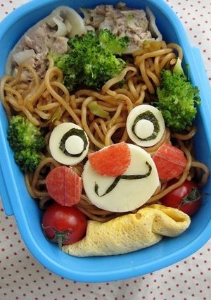 焼きそばくまさんのお弁当（キャラ弁）-レシピのメイン写真
