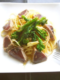 鰹のタタキと菜の花のパスタ-レシピのメイン写真