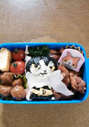 妖怪ウォッチ　キャラ弁　ダークニャン-レシピのメイン写真
