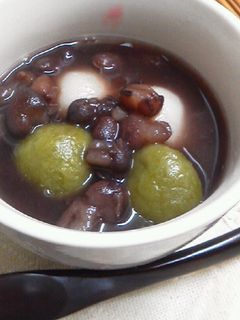 簡単♪白玉・抹茶団子☆癒やされおしるこ-レシピのメイン写真