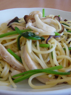 椎茸とほうれん草の和風パスタ-レシピのメイン写真