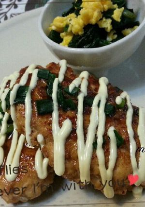簡単鶏の照り照りつくねバーグ-レシピのメイン写真