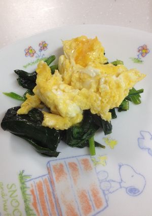 材料２つ！ほうれん草のたまごソテー-レシピのメイン写真