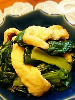 小松菜と油揚げの煮びたし-レシピのメイン写真