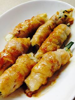 簡単★大葉風味とネギ風味野菜の肉巻き-レシピのメイン写真