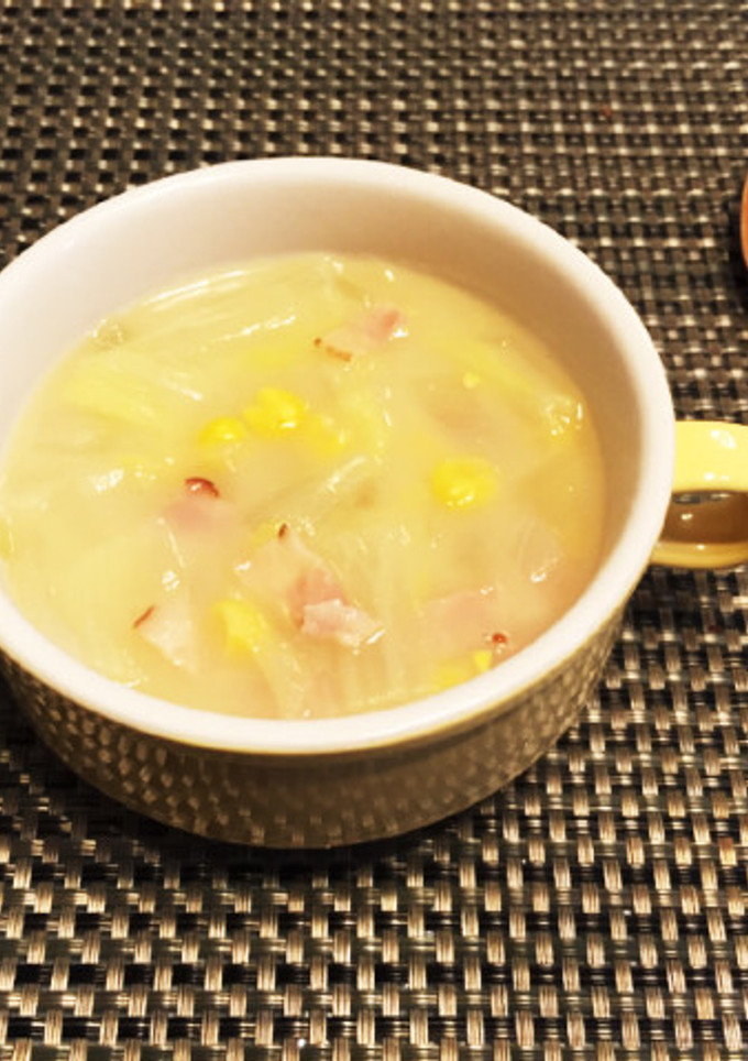 簡単☆白菜とベーコンのクリーム煮風スープ-レシピのメイン写真