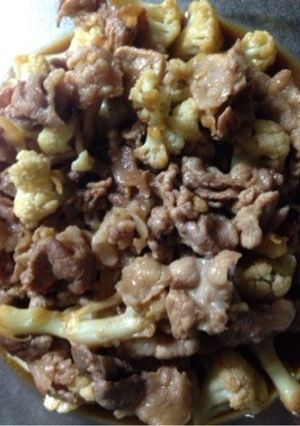 カリフラワーと豚肉のオイスター炒め-レシピのメイン写真