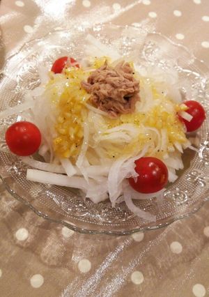 塩レモンドレッシングでツナと大根サラダ♪-レシピのメイン写真