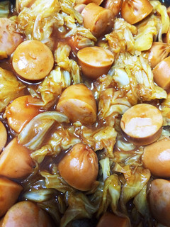 簡単!!キャベツとウィンナーのカレー炒め-レシピのメイン写真
