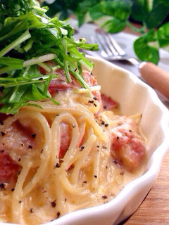 スパサラ◎失敗なし冷製カルボナーラ-レシピのメイン写真