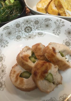 鶏胸肉でもやわらか☆塩麹甘たれロール-レシピのメイン写真