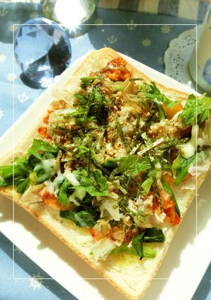 キムチ×ほうれん草のトースト-レシピのメイン写真