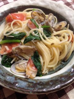 あさりとほうれん草のパスタ-レシピのメイン写真