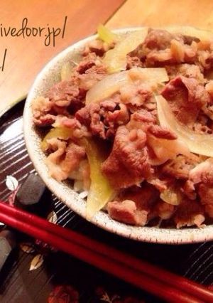和牛で柔らか簡単牛丼-レシピのメイン写真