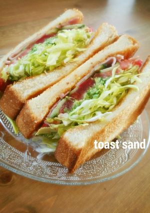 きゃべつたっぷりトーストサンドイッチ-レシピのメイン写真
