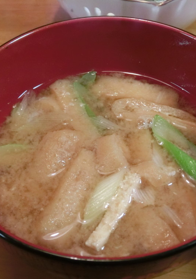 油揚げとねぎのお味噌汁-レシピのメイン写真