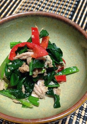 ほうれん草とシーチキンの中華炒め-レシピのメイン写真