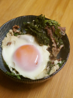 春菊と牛肉と卵の甘辛煮♪-レシピのメイン写真