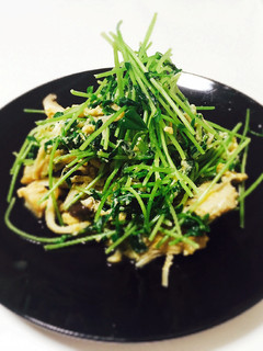 お手軽✧時短✧豆苗と卵ときのこの炒め物-レシピのメイン写真