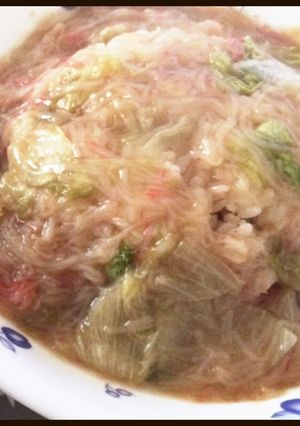 卵なし炒飯☆レタスかにかまあんかけ-レシピのメイン写真