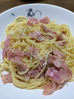 水つけパスタにてカルボナーラ-レシピのメイン写真
