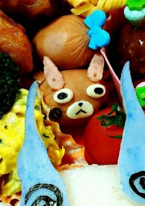 妖怪ウォッチ　ミニコマじろう♪キャラ弁　-レシピのメイン写真