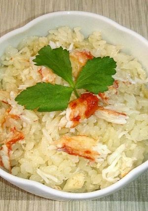 ダシが決めて【かにご飯】-レシピのメイン写真